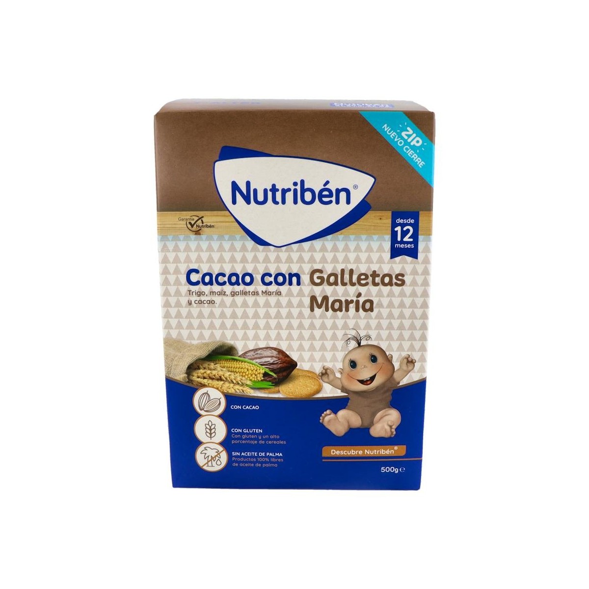 NUTRIBEN CACAO GALLETAS MARIA PAPILLA 500 G