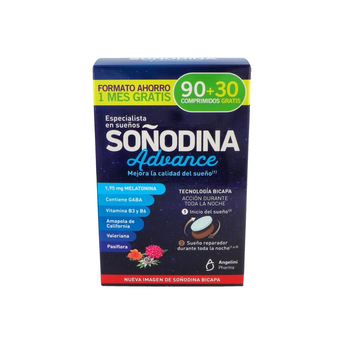 SOÃ‘ODINA MELATONINA TRI 90 + 30 COMP