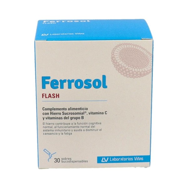 FERROSOL FLASH 30 SOBRES BUCOD