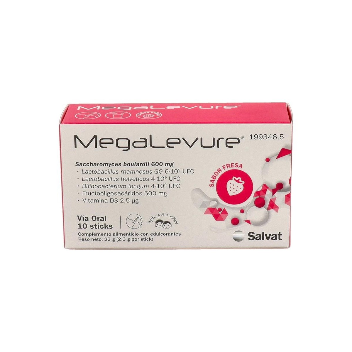 MEGALEVURE 10 STICKS FRESA