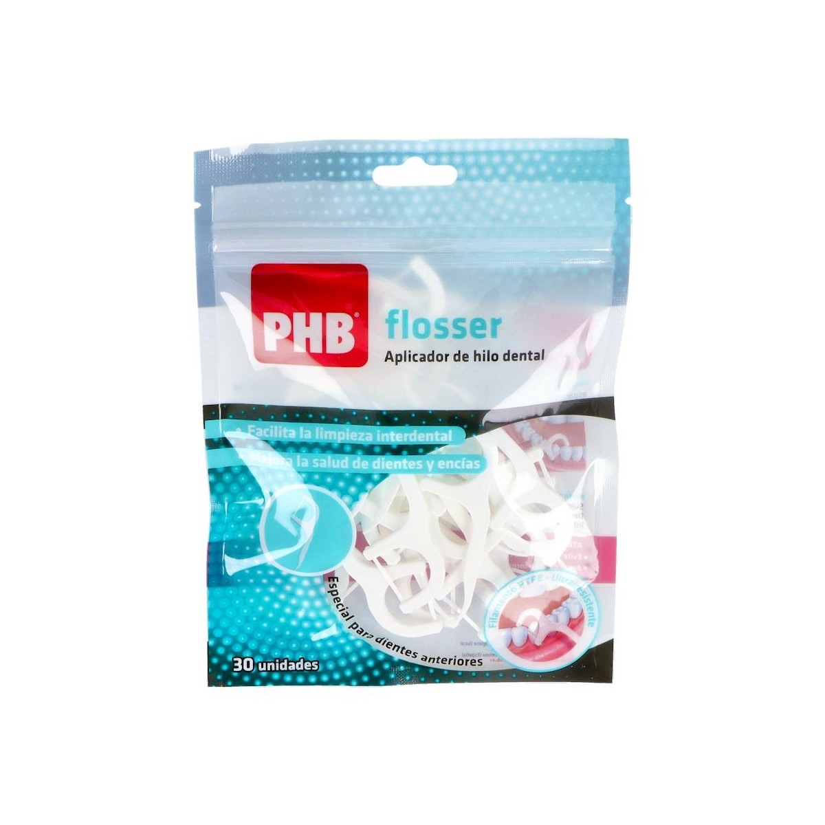 APLICADOR HILO DENTAL PHB FLOSSER PTFE 30 U