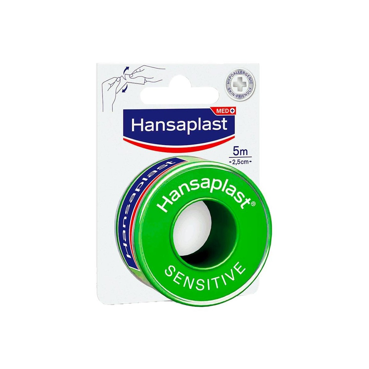 ESPARADRAPO HANSAPLAST HIPOALERG SEDA 5 M X2,5...