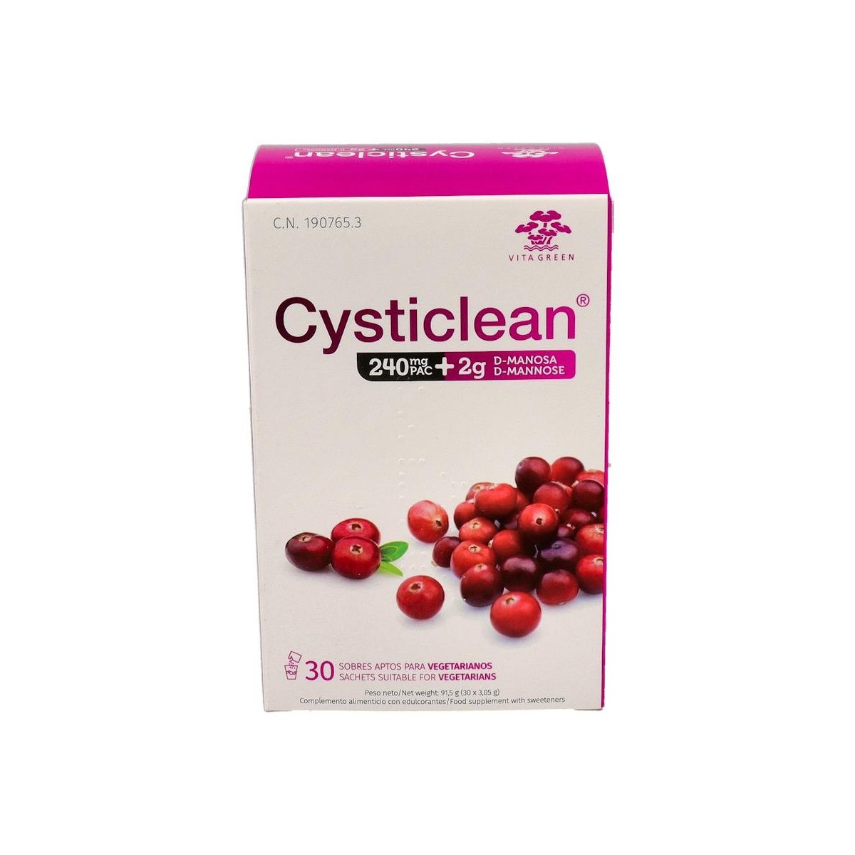 CYSTICLEAN 240 MG D-MANOSA 30 SOBRES