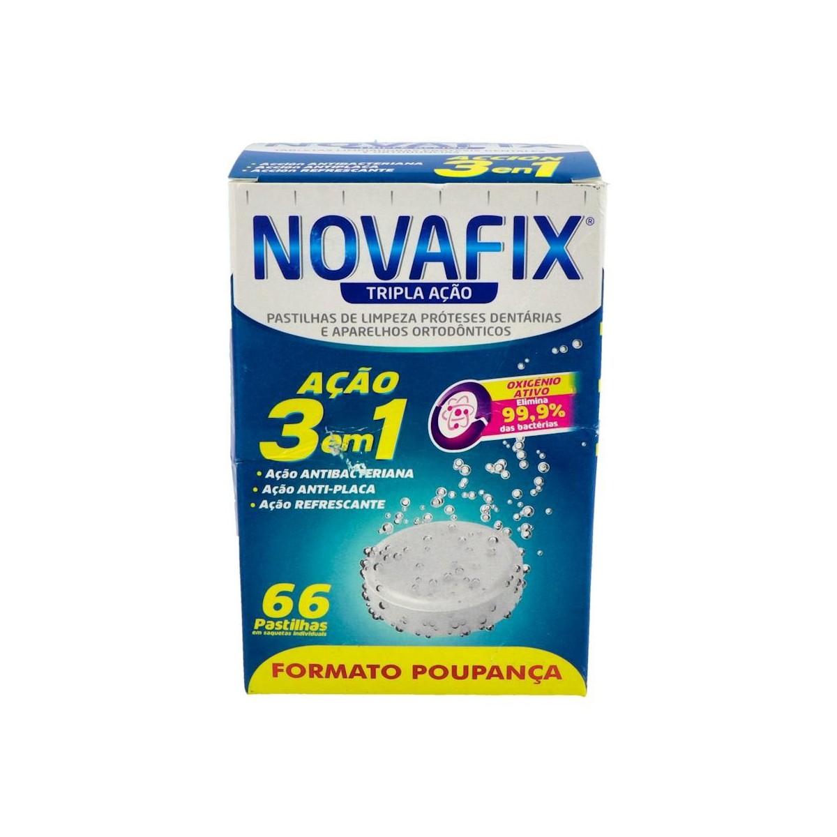 NOVAFIX TABLETAS LIMPIADORAS TRIPLE ACCION 66UD.