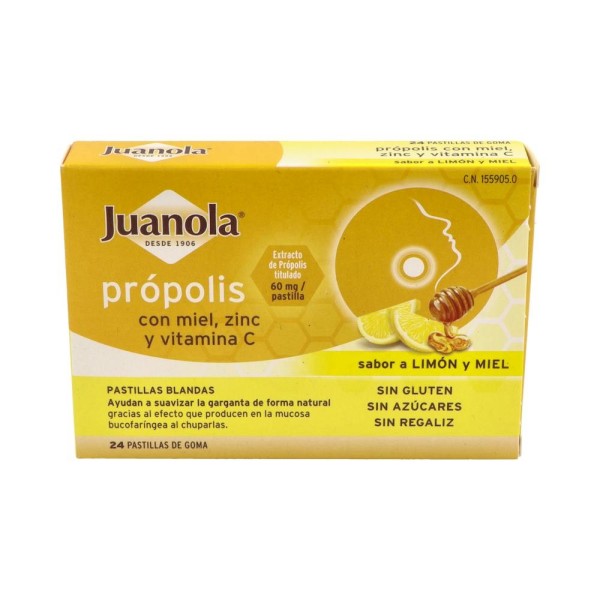 PAST JUANOLA PROPOLIS MIEL ZINC VIT C 24 PAST