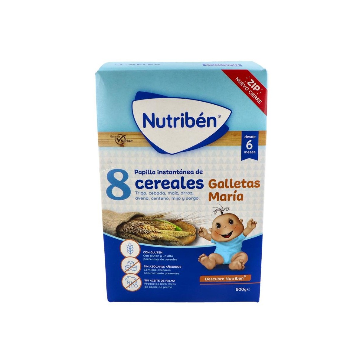 NUTRIBEN 8 CEREALES GALLETAS MARIA 600 G