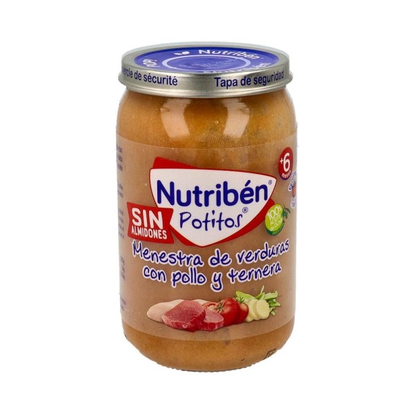 NUTRIBEN POTITO GUISO POLLO TERNERA JUDIAS VERDES 235 G +6 M