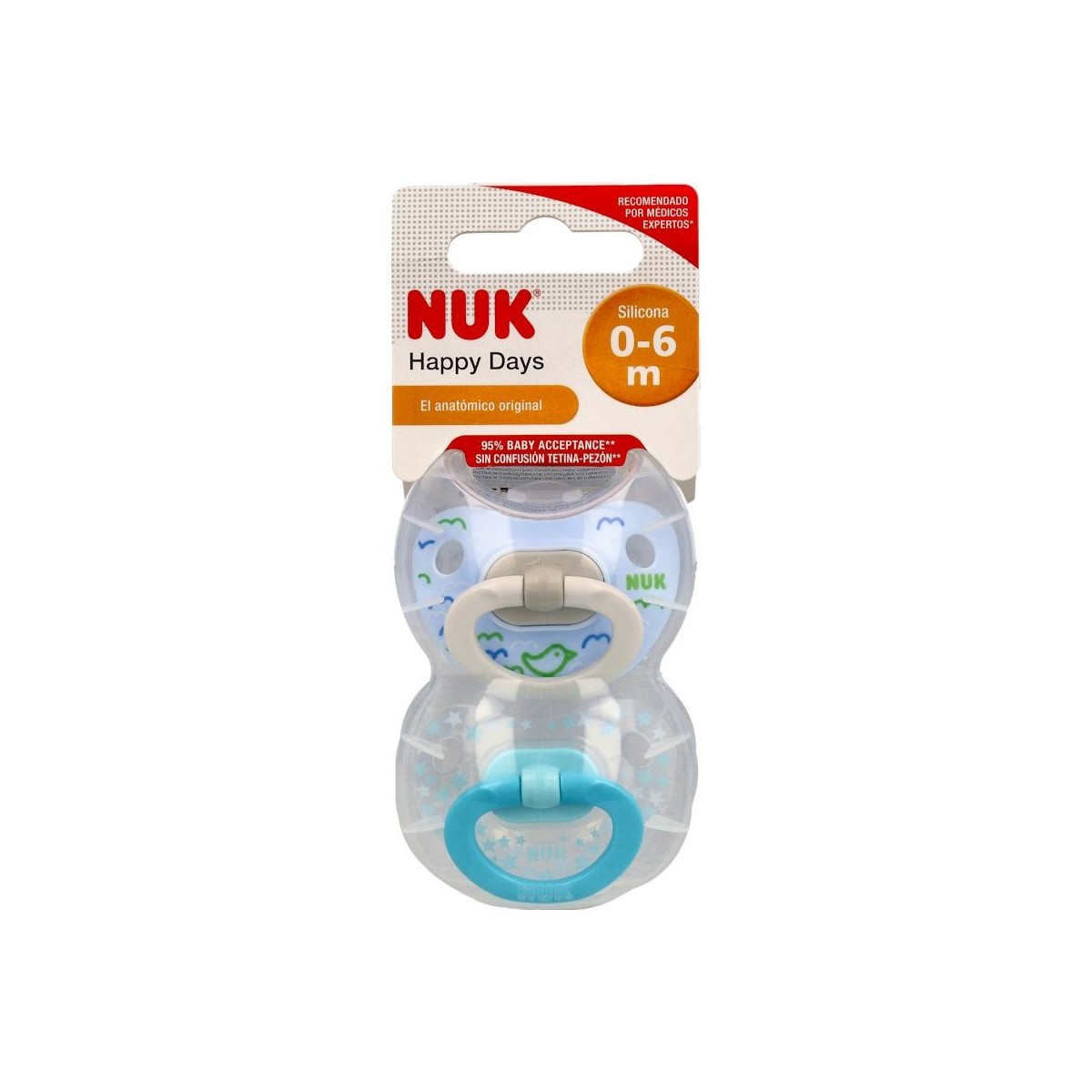 CHUPETE NUK T1 SILI BLISTER SUR 2 U